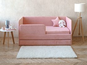 Диван-кровать Happy (коралловый) в Батагае - batagaj.mebel-nsk.ru | фото