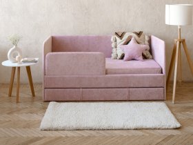 Диван-кровать Happy (розовый) в Батагае - batagaj.mebel-nsk.ru | фото