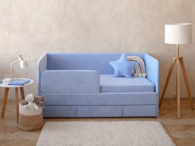 Диван-кровать Happy (васильковый) в Батагае - batagaj.mebel-nsk.ru | фото