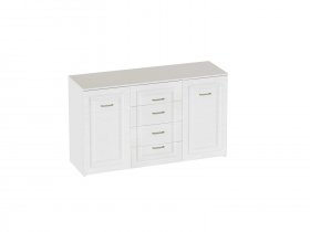 Комод 4 ящ 2 дв Манхэттен спальня в Батагае - batagaj.mebel-nsk.ru | фото