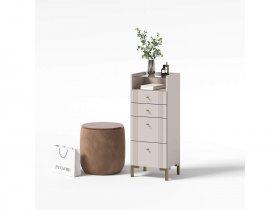 Комод 4 ящика КМ2 Одетта (дуб эндгрей/меланж) в Батагае - batagaj.mebel-nsk.ru | фото