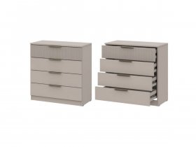 Комод 4 ящика (ЛДСП/МДФ) Эккервуд (меланж) в Батагае - batagaj.mebel-nsk.ru | фото