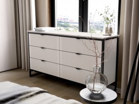 Комод 6 ящиков Нора (персидский жемчуг) в Батагае - batagaj.mebel-nsk.ru | фото