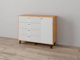 Комод «Катрин-13» (дуб крафт золотой/карбон фарфор) в Батагае - batagaj.mebel-nsk.ru | фото
