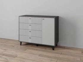 Комод «Катрин-13» (графит/светло-серый) в Батагае - batagaj.mebel-nsk.ru | фото