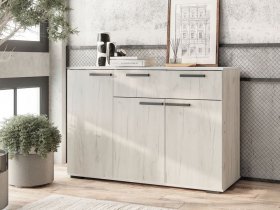 Комод Стандарт-4 NEW (дуб крафт белый) в Батагае - batagaj.mebel-nsk.ru | фото