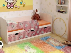 Кровать детская с ящиками 1,86 Минима Hello Kitty в Батагае - batagaj.mebel-nsk.ru | фото