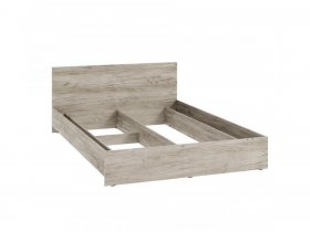 Кровать двухспальная КР-140 Ронда (дуб крафт серый) в Батагае - batagaj.mebel-nsk.ru | фото
