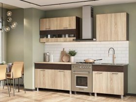 Кухонный гарнитур Босфор 2,0м (дуб сонома/венге) в Батагае - batagaj.mebel-nsk.ru | фото