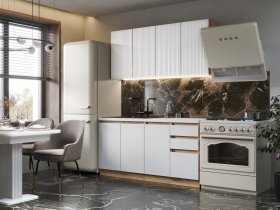 Кухонный гарнитур Ника 1,6 м (белый) в Батагае - batagaj.mebel-nsk.ru | фото
