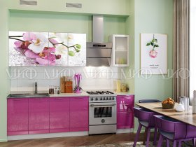 Кухонный гарнитур Орхидея (сиреневый) в Батагае - batagaj.mebel-nsk.ru | фото
