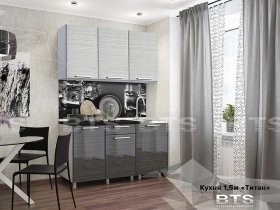 Кухонный гарнитур Титан 1,5 м в Батагае - batagaj.mebel-nsk.ru | фото