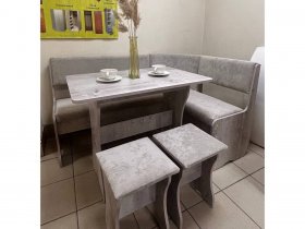 Кухонный уголок Миссия V (финдус/велюр светло-серый) в Батагае - batagaj.mebel-nsk.ru | фото