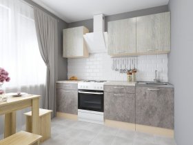 Модульная кухня Йота (пикард/цемент) в Батагае - batagaj.mebel-nsk.ru | фото