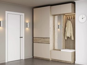 Модульная прихожая Бостон (дуб крафт серый/кашемир) в Батагае - batagaj.mebel-nsk.ru | фото