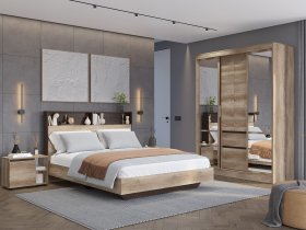 Модульная спальня Энигма (венге/дуб каньон) в Батагае - batagaj.mebel-nsk.ru | фото