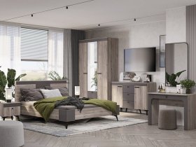 Модульная спальня Кассандра (дуб смоки/MF14) в Батагае - batagaj.mebel-nsk.ru | фото