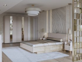 Модульная спальня Одетта (дуб эндгрей/меланж) в Батагае - batagaj.mebel-nsk.ru | фото