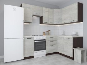 Модульная угловая кухня 1,4м*2,1м Лада (пикард) в Батагае - batagaj.mebel-nsk.ru | фото