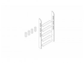 Пакет №10 Прямая лестница и опоры для двухъярусной кровати Соня в Батагае - batagaj.mebel-nsk.ru | фото