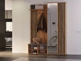 Прихожая Марракеш (дуб вотан/цемент темный) в Батагае - batagaj.mebel-nsk.ru | фото