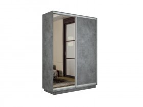 Шкаф-купе двухдверный Экспресс-2 (ЛДСП/зеркало) в Батагае - batagaj.mebel-nsk.ru | фото