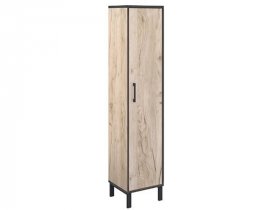 Шкаф-пенал Шк031.0 Гермес лофт (дуб крафт серый) в Батагае - batagaj.mebel-nsk.ru | фото