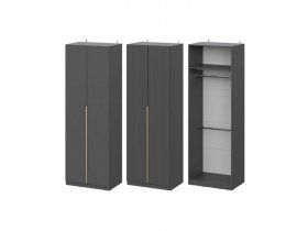 Шкаф ШК-75 Эккервуд (графит) в Батагае - batagaj.mebel-nsk.ru | фото