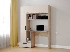Стол письменный «Квартет-11» (дуб крафт серый/кашемир) в Батагае - batagaj.mebel-nsk.ru | фото