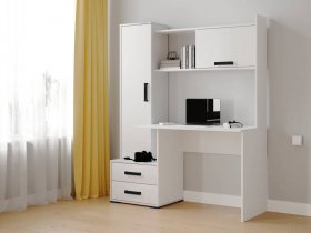 Стол письменный «Квартет-9» (белый) в Батагае - batagaj.mebel-nsk.ru | фото