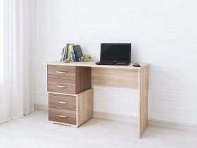 Стол письменный Сити-2 (ясень шимо темный/дуб сонома) в Батагае - batagaj.mebel-nsk.ru | фото