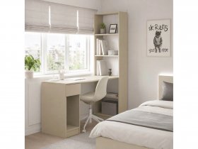 Стол письменный угловой «Лайт» 10.01 (сатин) в Батагае - batagaj.mebel-nsk.ru | фото