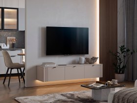 Тумба 2 Рич (кашемир/фрапучино матовый/черный) в Батагае - batagaj.mebel-nsk.ru | фото