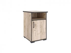 Тумба однодверная Тм077.0 Гермес лофт (дуб крафт серый) в Батагае - batagaj.mebel-nsk.ru | фото