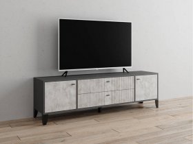 Тумба под ТВ Парус-10 (графит/мальта) в Батагае - batagaj.mebel-nsk.ru | фото