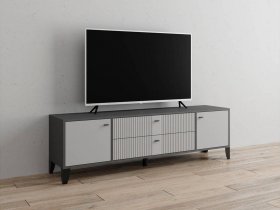 Тумба под ТВ Парус-10 (графит/светло-серый) в Батагае - batagaj.mebel-nsk.ru | фото