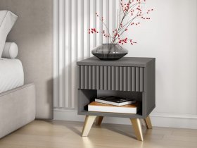 Тумба прикроватная Эккервуд (графит) в Батагае - batagaj.mebel-nsk.ru | фото
